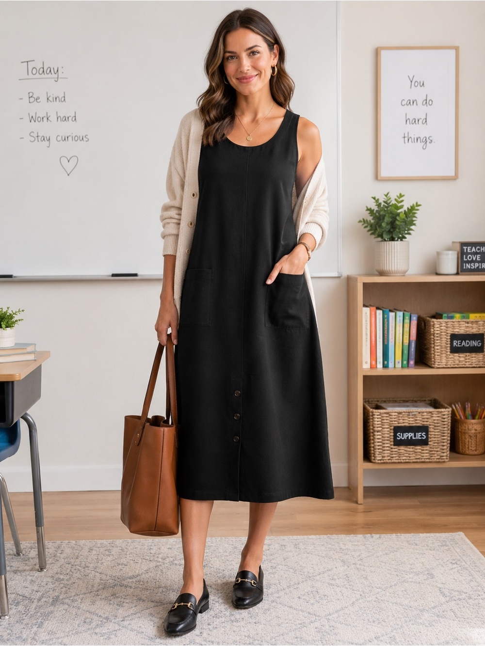 Vintage Jessica Howard Black Petite 14 Jumper Maxi Dress